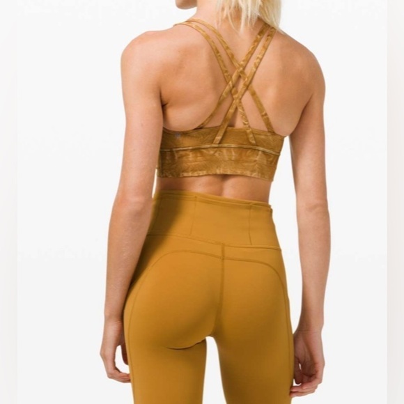 Lululemon Energy Bra Long Line *Med. Support- Ice Wash Spiced Bronze/ Size 4 - Picture 2 of 7